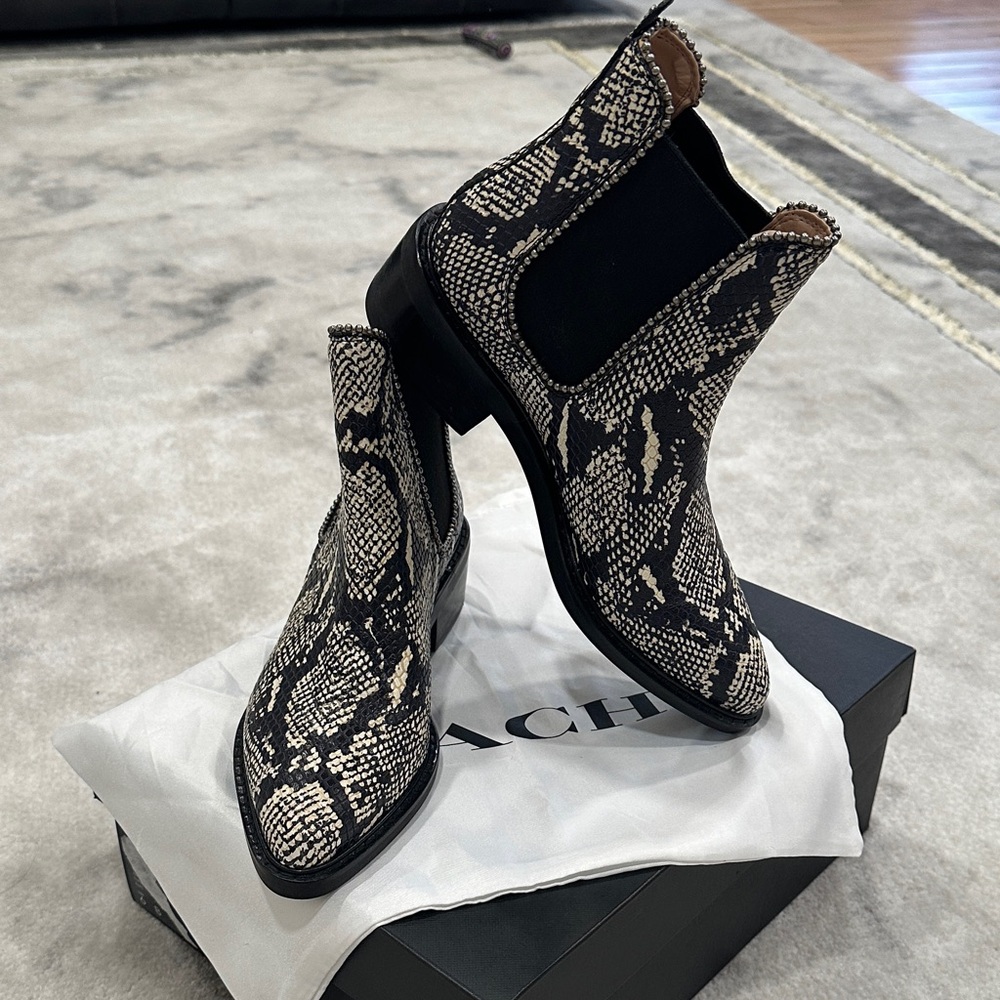 Coach Snakeskin printed Ankle Boots